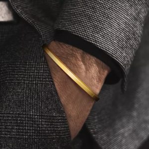 Manchette or homme Acier inoxydable – Bracelet doré