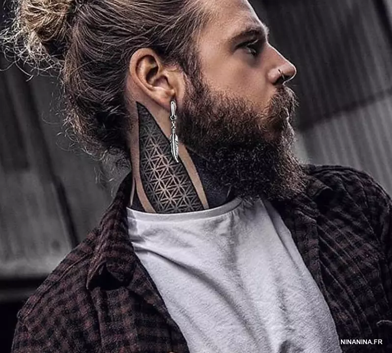 Boucle D’Oreille Plume Homme Artisanale – Creole Acier Inoxydable Argenté – Image 4