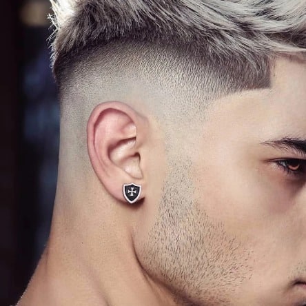 Boucle d’oreille croix de malte Acier inoxydable noir – Image 3