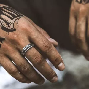 Bague Biker Pneu de Moto Anneau Acier inoxydable