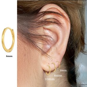 Creole 6mm or plaqué sur Argent 925 massif