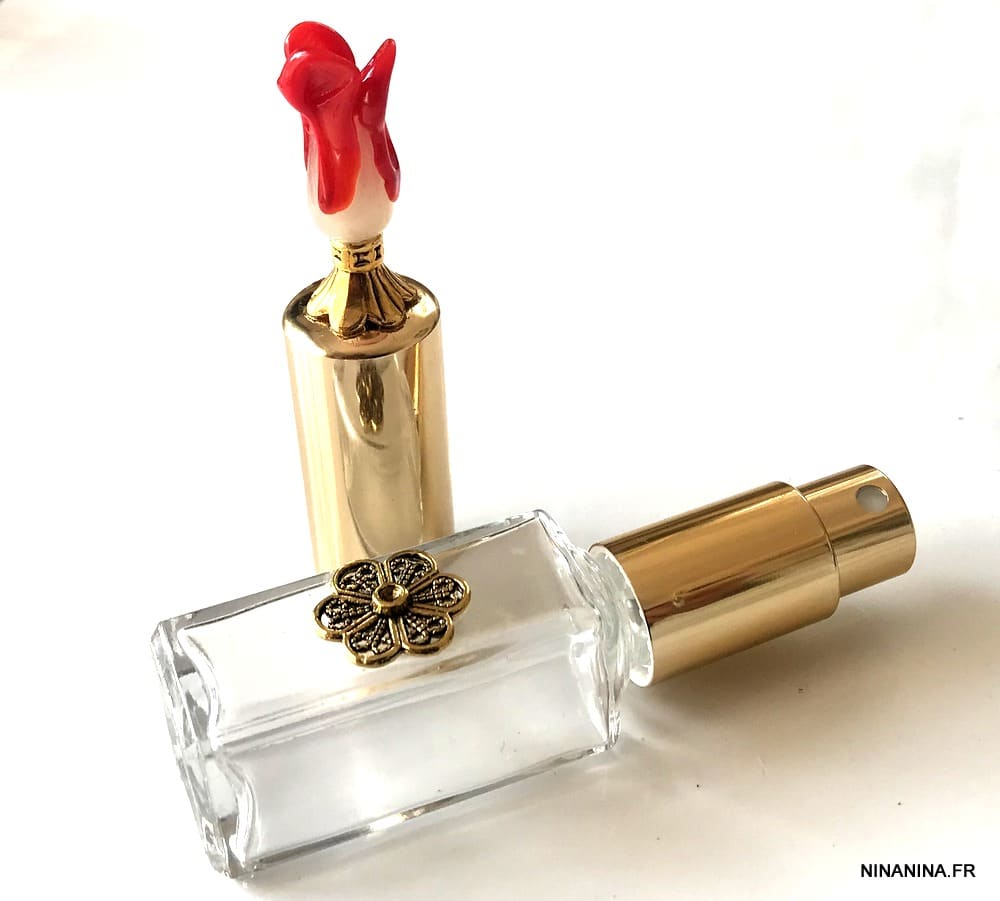 Vaporisateur a parfum rechargeable verre métal doré – Image 2