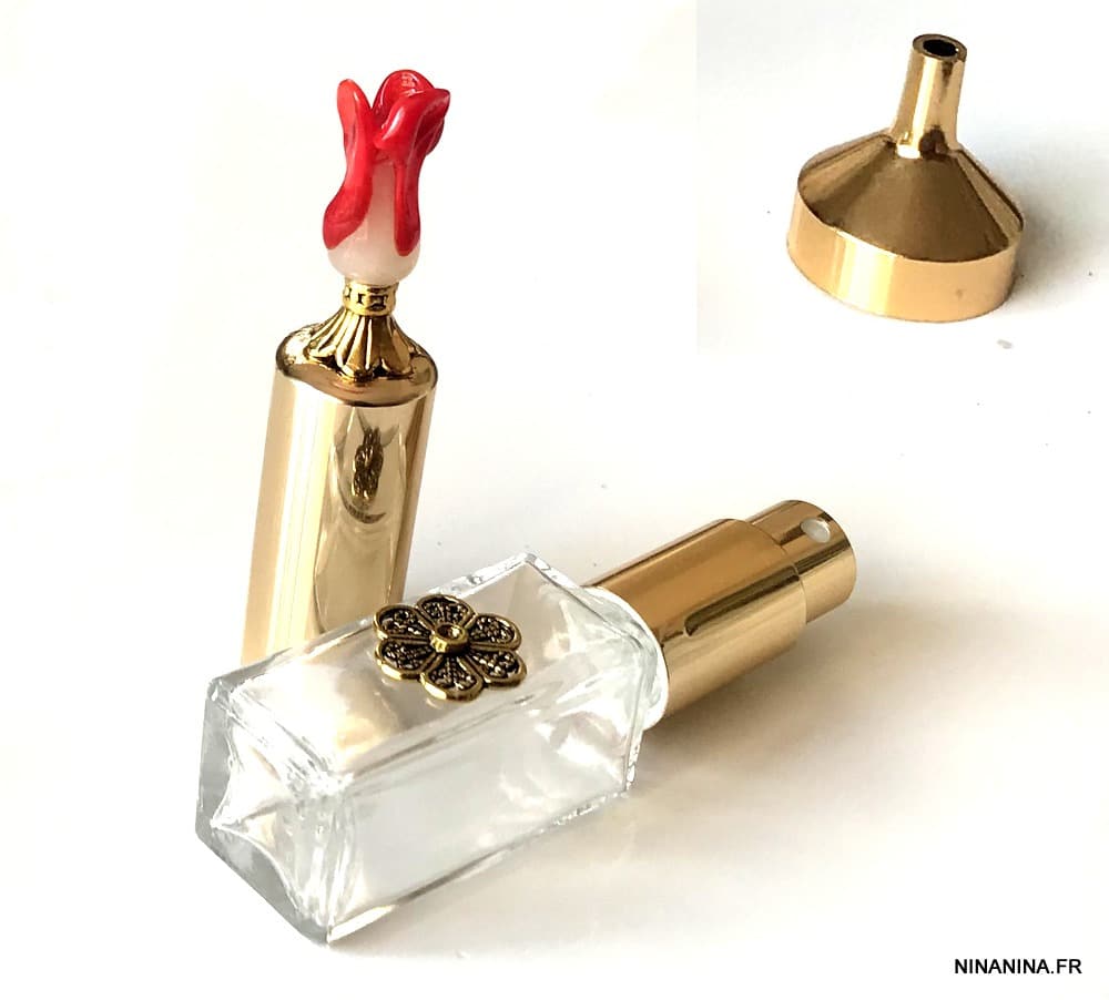 Vaporisateur a parfum rechargeable verre métal doré – Image 7