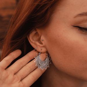 Boucles d’oreilles boheme chic Acier inoxydable argent