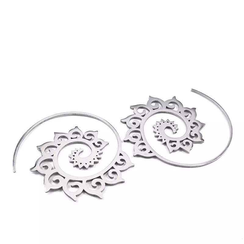 Boucles d’oreilles ethniques indiennes Acier inoxydable – Image 6