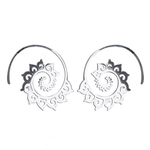 Boucles d’oreilles ethniques indiennes Acier inoxydable