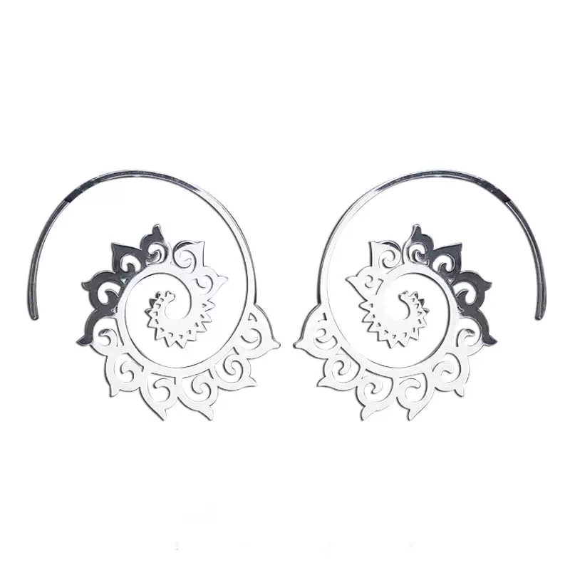 Boucles d’oreilles ethniques indiennes Acier inoxydable – Image 8