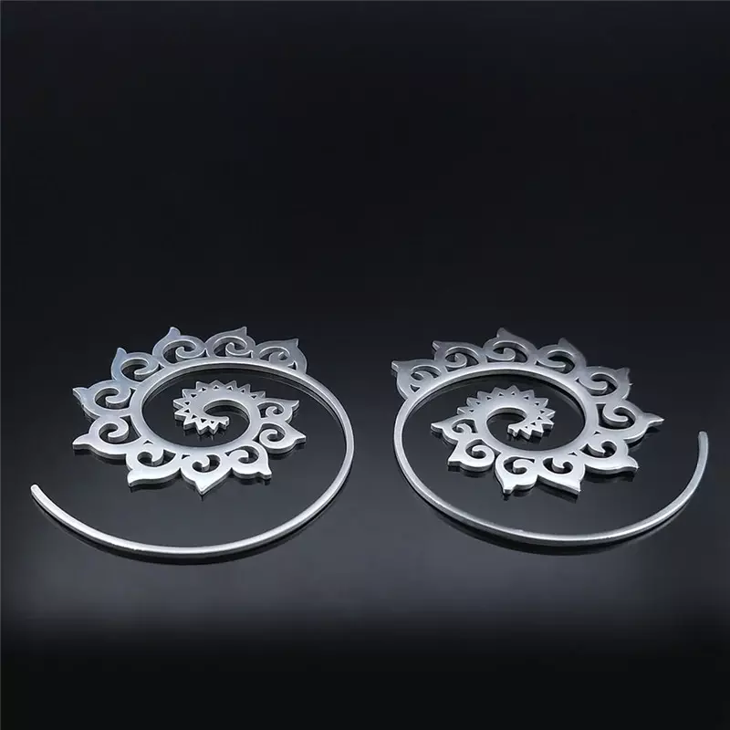 Boucles d’oreilles ethniques indiennes Acier inoxydable – Image 5