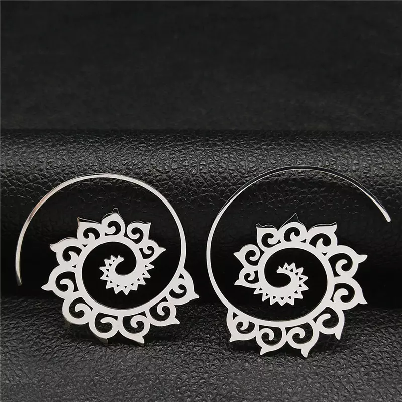 Boucles d’oreilles ethniques indiennes Acier inoxydable – Image 7