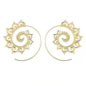 Boucles d’oreilles bohème chic Acier inoxydable doré