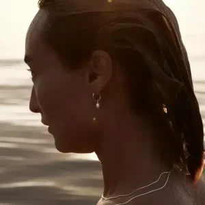 Creoles perles blanches d’eau douce et Argent 925