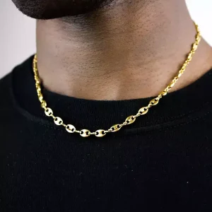 Chaîne en grain de café or Acier Inoxydable doré 5mm