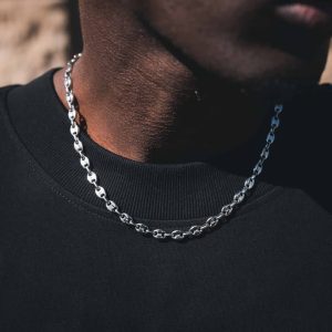 Chaine graine de cafe fine Acier Inoxydable 5mm