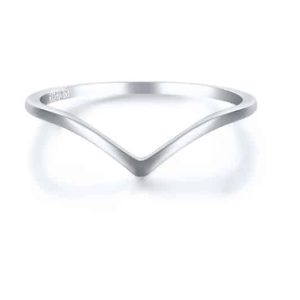Bague Chevron Argent massif 925 fine femme forme V