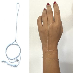Bracelet Bague 3 Tours Argent 925 Chaine Minimaliste