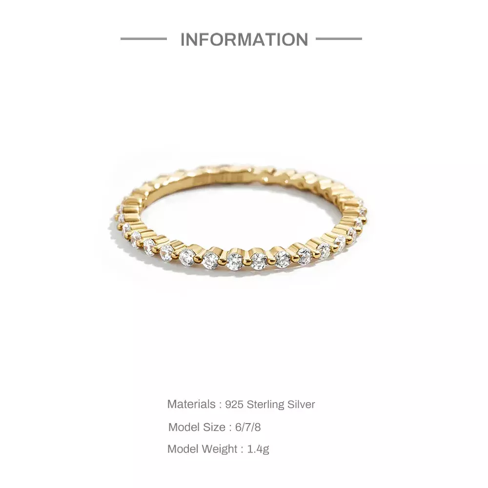 Bague De Fiancaille Zirconium En Or Plaqué Femme – Image 5