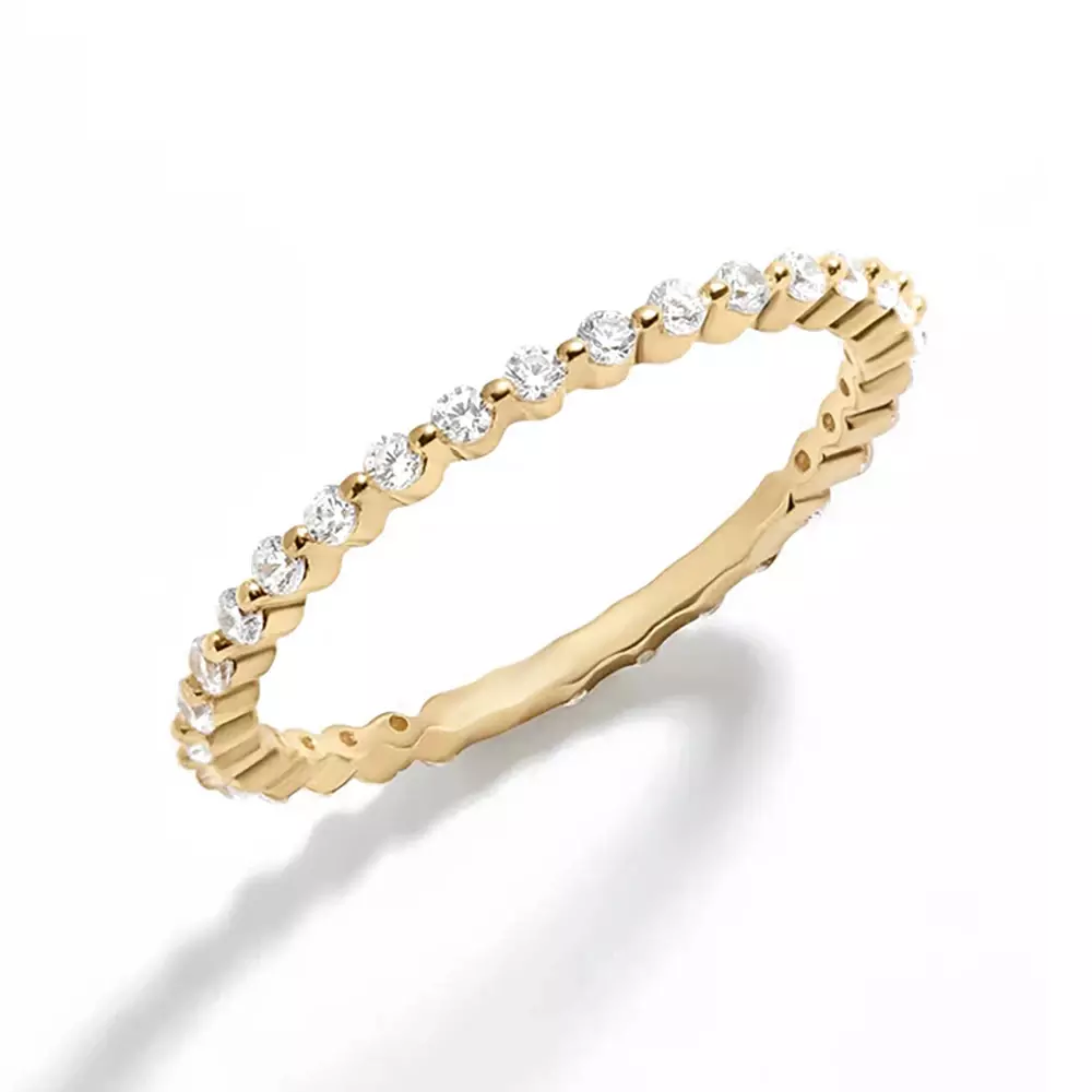 Bague De Fiancaille Zirconium En Or Plaqué Femme – Image 2