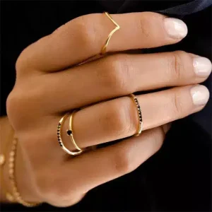 Bague De Phalange Or Laminé Gold Filled Forme V