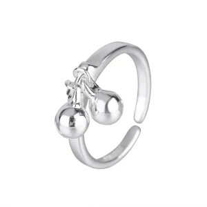 Bague Grelots En Argent Plaqué Reglable Femme