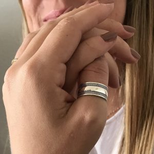 Bague pour pouce femme argent 925 plaqué réglable