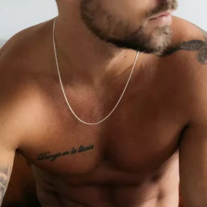 Chaine Maille Venitienne Argent Pour Homme 55cm