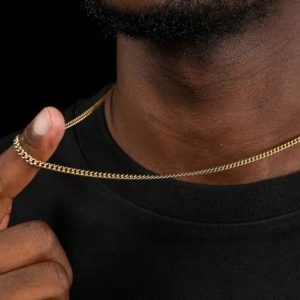 Chaine Dorée Homme Maille Gourmette Acier Inox Doré