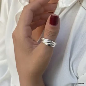 Bague De Pouce Pour Femme Anneaux Argent Plaqué