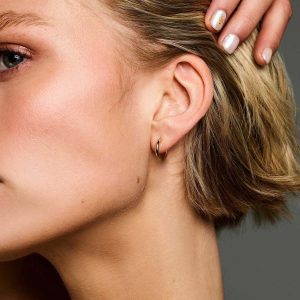 Créoles 10 mm Argent 925 Minimalistes Pour Femme