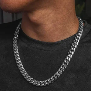Grosse Chaine Homme Maille Gourmette Acier Inoxydable