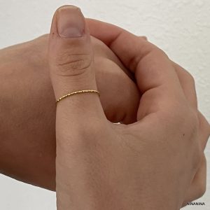 Bague Pour Pouce Femme Or Acier Inoxydable Doré Fine