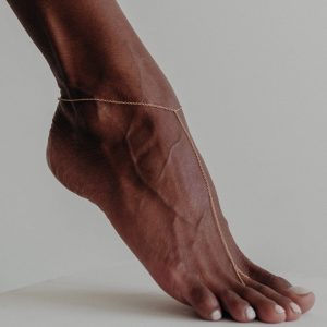 Chaine De Pieds Or Plaqué Pour Femme Minimaliste Fait Main En France