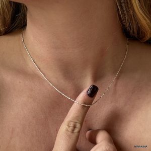 Collier chaine femme argent 925 maille forçat tubes torsadés artisanale