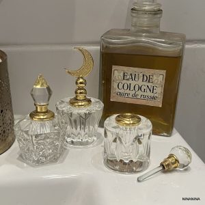 Collection flacon parfum vide – 3 petites bouteilles en verre transparent