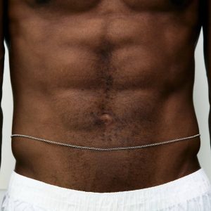 Chaine de taille homme maille vénitienne acier inoxydable argenté